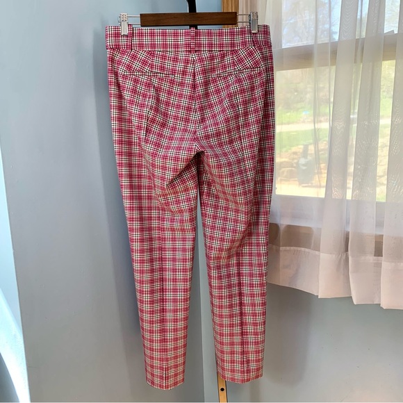 J Crew Cameron Slim Cropped Pants in Pink Plaid - Picture 6 of 7